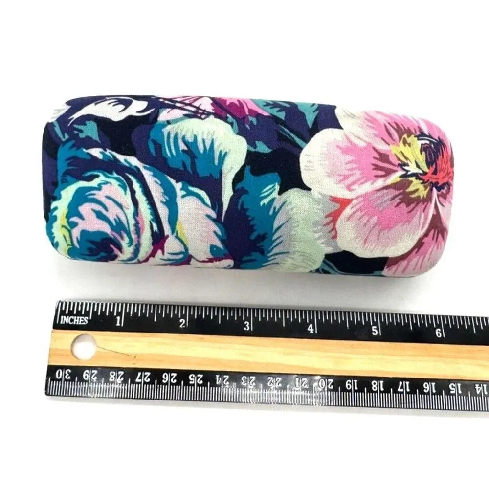 Vera-bradley Women's Purple and Pink Sunglasses Case Clamshell Fabric Covered